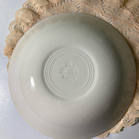 Vintage Churchill England Blue and White Willow Ware 9” Vegetable Bowl - Picture 4 of 5